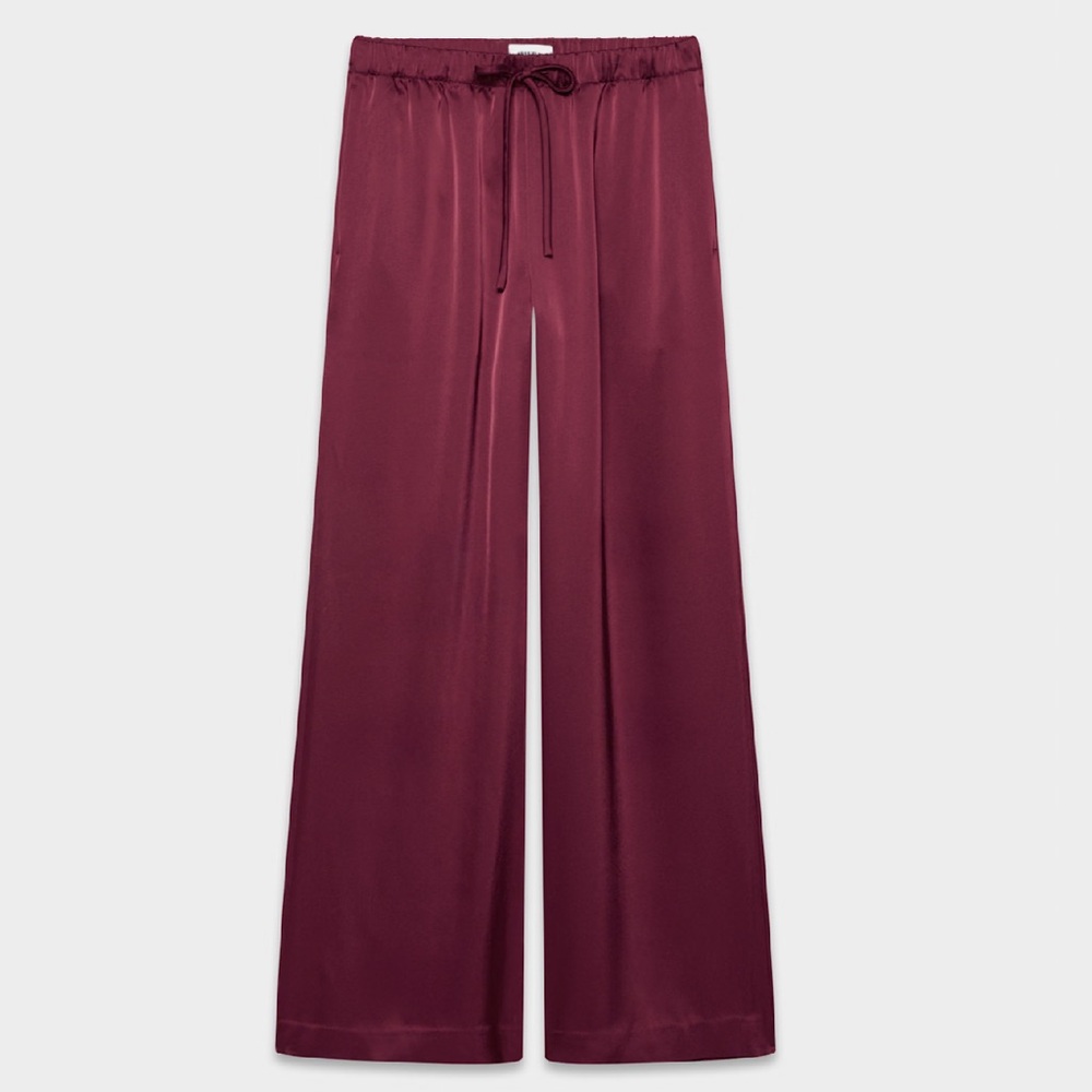 NWT Aritzia Lodge Pant Satin — Cordovan